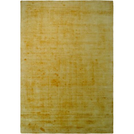 Tapis fait main luxe 110 jaune - 80 x 150 cm