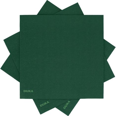 Servilletas de papel decorativas Mononord 33x33cm 20 unidades. Verde oscuro duka (1/3)