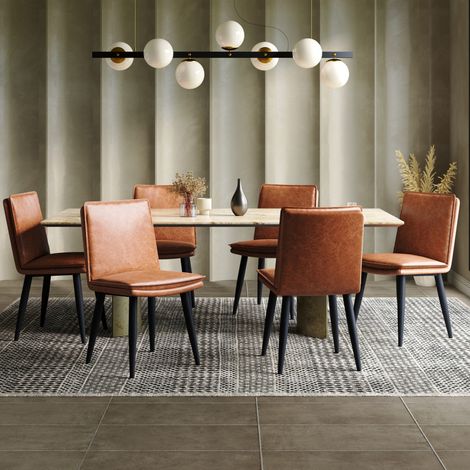 Set di 2 sedie da sala da pranzo in lino grigio con braccioli, cuscini imbottiti e gambe in legno (1/5)
