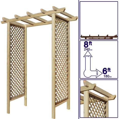 Premier Archway 8ft x 6ft Standard Diamond Trellis Sides