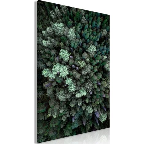 Tableau Survol de la forêt (1 partie) Vertical - 60 x 90 cm (1/4)
