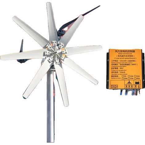 Generador eólico de alta eficiencia y construcción duradera, con MPPT-B gratuito, 3000 W-a, 12 V. (1/2)