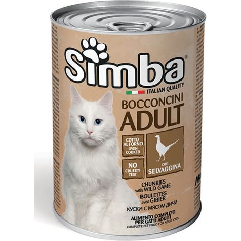 BOCCONCINI PER GATTI 'SIMBA' selvaggina - gr 415- 24 pezzi  - MONGE