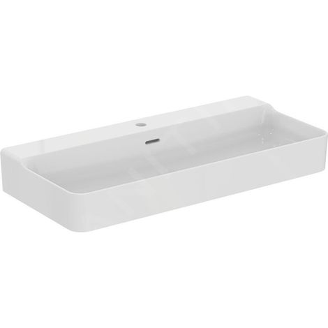 Ideal Standard Conca Ceram - Lavabo 1000x450 mm, avec trop-plein, trou pour robinet, blanc T369301 (1/5)
