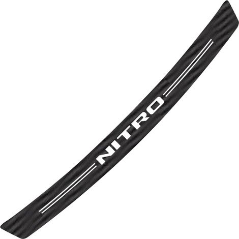 (Noir et rouge - Pour NITRO) Autocollant de voiture compatible avec Avenger, Caliber, Caravan, Challenger, Charger, Dart, Durango, Journey, Nitro. Accessoires auto, autocollant en fibre de carbone. (1/5)