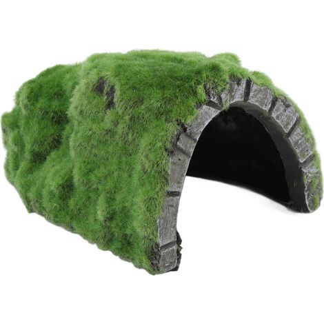 Grotte de cachette de roche pour reptiles, terrasse pour se prélasser, cachette de tortues pour lézards, grenouilles, tortues, amphibiens (1/5)