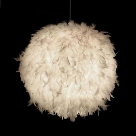Suspension Plumes - E27 - 30 cm x 40 cm - Extérieur Bureau Intérieur - 1 Pièce (1/4)