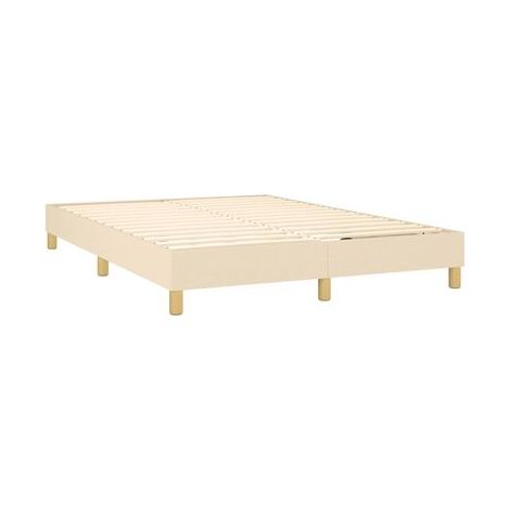 Sommier champignon avec matelas LED, couleur crème, 140 × 190 cm, tissu, tissu doux et respirant, éclairage led d’ambiance, pour chambre, décor moderne, facile à assembler (1/5)