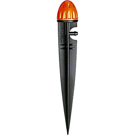 Système d'arrosage goutte à goutte - Lot de 10 - Plastique noir et orange - Débit réglable 0-40L/h - Pour jardin potager et fleurs - 155x25x240 cm