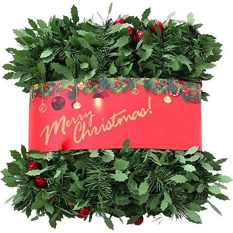 Guirlande De Baies Rouges Et Feuilles - Guirlande Torsadable En Vigne Artificielle Pour Décoration De Noël - Idéale Pour Arbres Et Intérieurs - 1 Pièce (1/5)