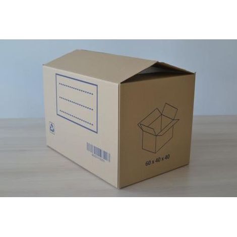 Caja de cartón para mudanza (asas troqueladas) 60 x 40 x 40 cm