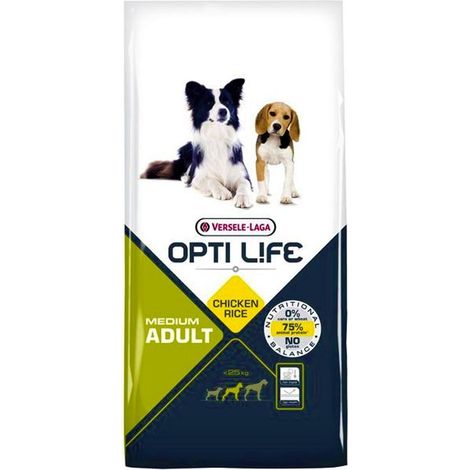 Croquettes Opti Life chien medium Poulet : 12.5 kg
