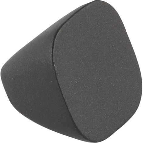 Pamar Knopf Maron, Möbelgriff Türknauf Schrankknopf, langlebig Zinkdruckguss schwarz matt, ø 22 mm, Tiefe 18 mm, ohne Schraube