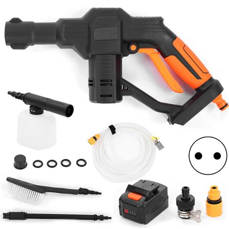 Ensemble de nettoyeur sans fil haute pression pour voiture, rechargeable avec batterie lithium 12V, portable, prise UE 110V‑240V (1/5)