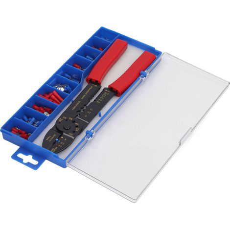 Outil de sertissage pour cosses isolées en PVC, kit de sertissage pour projets de câblage à dénuder (1/5)