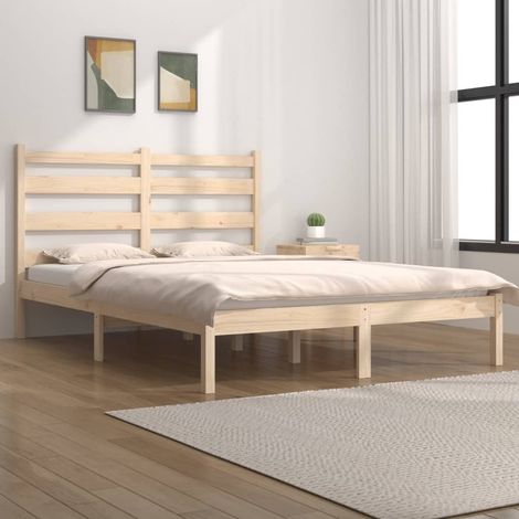 3103648  Bed Frame without Mattress Solid Wood 140x200 cm (810017+818420) vidaXL (1/5)