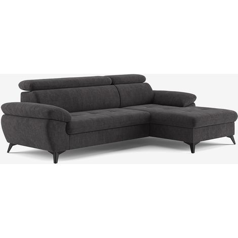 Moderner 3-Sitzer-Sofa mit rechter Liegefläche und verstellbarer Kopfstütze Torav - Braun (1/5)