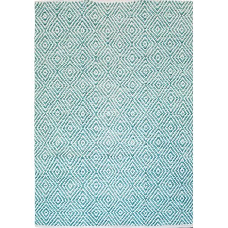 Tapis fait main turquoise 310 appetizer - 160 x 230 cm (1/4)