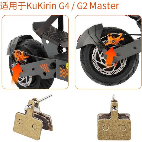 Plaquettes de frein à disque entièrement métalliques pour trottinette Kukirin G4 G2 Master, accessoire