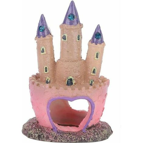 Aquarium Résine Château Ornements Aquarium Décoration Dessin Animé Château Forme Paysage Décoration Fish Tank Simulation Artificielle Château Décor (1/5)