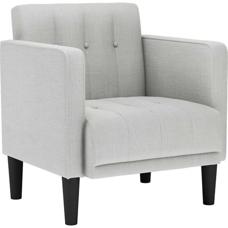 Maison Exclusive - Divano Sedia con Braccioli Grigio Nuvola 53 cm in Tessuto