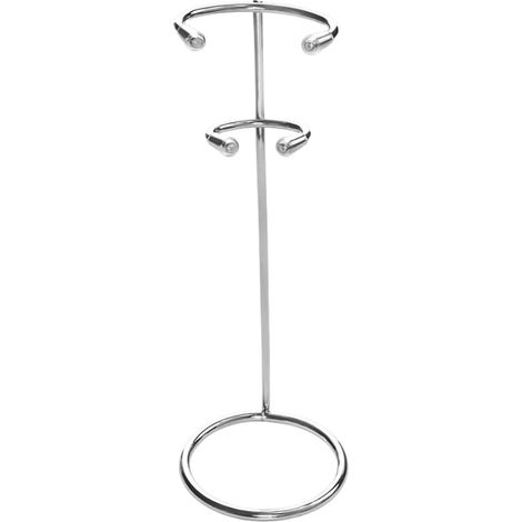 Stainless steel milk frother stand for portable coffee whisk – Compact countertop organizer for barista, matcha, and latte mixer tools – Silver (1/5)