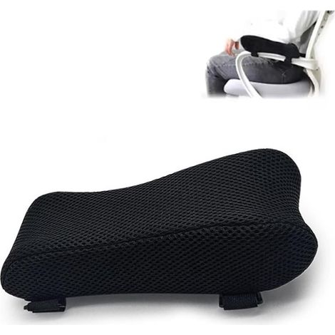 Cuscini ergonomici per braccioli di sedie da ufficio, sedie da gaming e sedie per PC - Supporto universale nero (1/5)