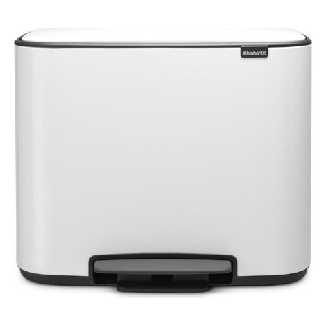 BRABANTIA Poubelle à pédale 11 + 23 L Blanche - Bo 121142 (1/5)