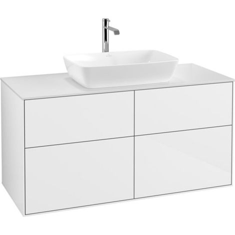 V&B Waschtischunterschrank Finion 120x60,3cm, Abd.-Pl. wh. m, glo wh. Lac (1/2)