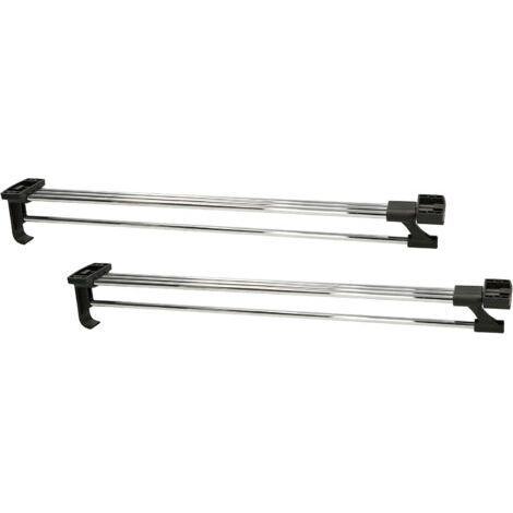 Lot de 2 solides tringles à vêtements extensibles pour armoire, 500 mm-NANOTEH (1/5)