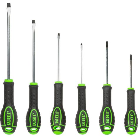 SET DE 6 DESTORNILLADORES (2 ESTRELLA + 4 PLANOS) JBM 54070 (1/3)