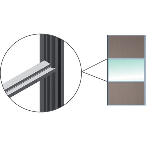 Ensemble de profils japonais de classe H 1,16 Mts - Kit de profils japonais H, portes recouvertes d'aluminium ou de bois (1/4)