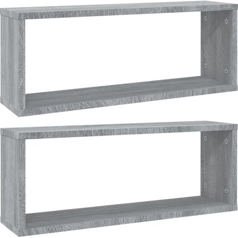 Maison Exclusive - Würfelregale 2 Stk. Grau Sonoma 60x15x23 cm Ho