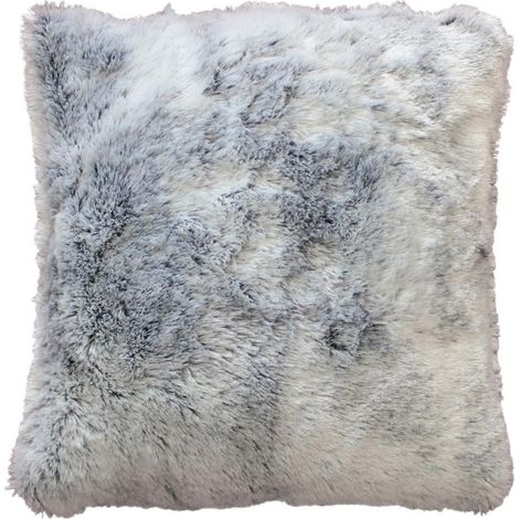 Coussin Imitation Fourrure "Antartic" 45x45cm Gris