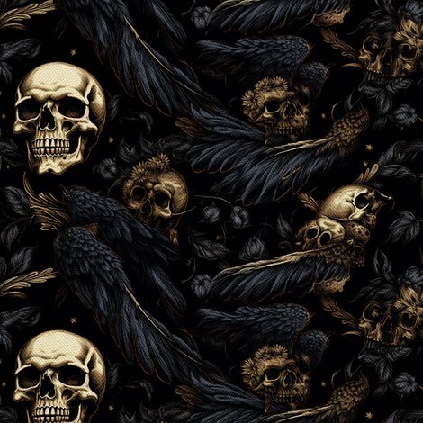 Tela decorativa para exteriores Oxford - Motivo de calavera I DX4700 (1/5)