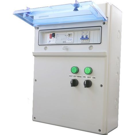 Solera – Coffret électrique nu pour pompe de filtration jusqu'à 1300W – Éclairage 100W – Schéma de raccordement inclus – Pour espaces extérieurs (1/2)