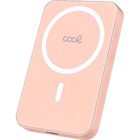 Bateria Externa Universal MAGNÉTICA Power Bank Qi 5000 mAh COOL Rosa