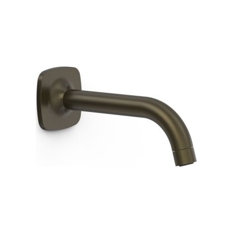 Bec mural fixe avec arrivée d'eau murale réglable en profondeur Noir bronze - TRES 22218101KMB