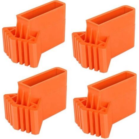 4 Pièces Couvre-Pieds D'échelle,Pieds D'escalier Antidérapants en PVC pour Escaliers Revêtements en Caoutchouc Antidérapants, (1/5)