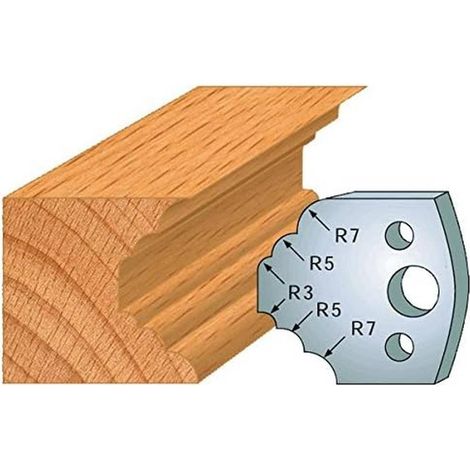 Jeu de 2 Fers Profilés Acier HT 40 x 4 mm - N°021 Congé et 1/4 de rond - Outil de menuiserie - Diamwood (1/2)