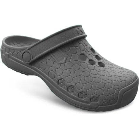 TAMS® Unisex Gartenclogs mit Schnalle"Hex Clap" aus weichem EVA Grau 37