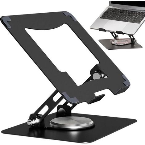 Soporte de escritorio para portátil，Elevador para tablet，Rotación de 360 grados，Compatible con pantallas de 14 a 173 pulgadas，Color negro (1/5)