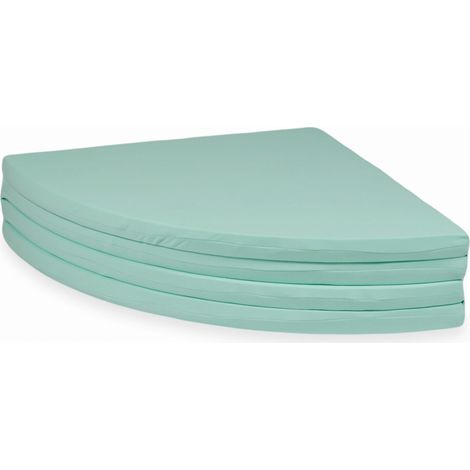 Tappeto da gioco 160 cm per bambini, rotondo, pieghevole, menta (1/4)