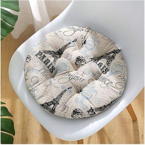 (Tour Eiffel)Lot de 4 Coussin de Chaise pour Patio,40X40cm,Maison,Voiture,canapé,Bureau,Tatami décoration (1/5)