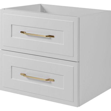 Meuble sous lavabo de style classique, blanc, 60 x 57 x 46 cm (1/5)