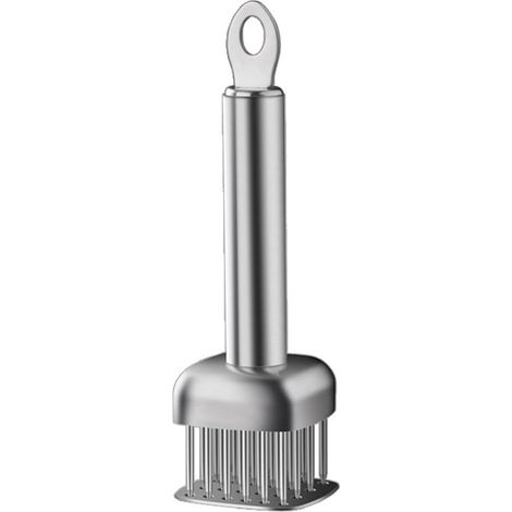 Attendrisseur de viande avec aiguille en acier inoxydable - Accessoire de cuisine professionnel en jacquard pour attendrir et cuire le barbecue, la marinade, le steak, le bœuf et la volaille (1/5)