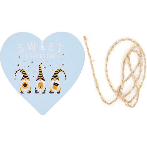 Pendentif cœur en bois, copeaux de bois, bricolage pour décoration de mariage, bleu (1/5)
