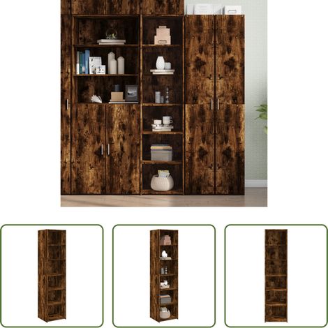 Hochregal - Highboard Räuchereiche 45x41x185 cm Holzwerkstoff (1/5)