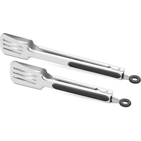 Hochwertiger Grillspatel aus Edelstahl 304, robuste Grillzange mit Antihaftbeschichtung für Grills (1/4)