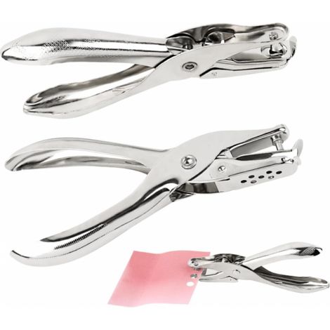 2 Perforatrices 1 Trou 6mm Argent Papier (1/5)